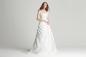 Preview: A-Linien-Brautkleid aus Satin mit plissiertem Mieder und Spitze Ivory