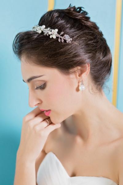 NEU Diadem/Tiara ZLP-3864D Silber/Gold