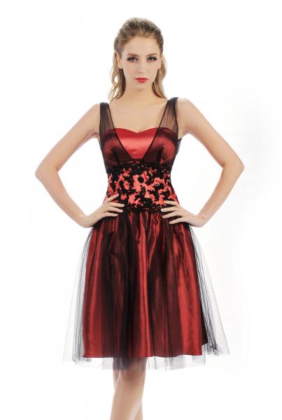 Abendkleid ED09 rot / blau